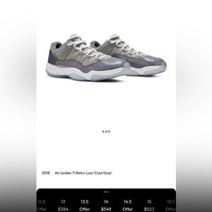 Cool grey Jordan 11